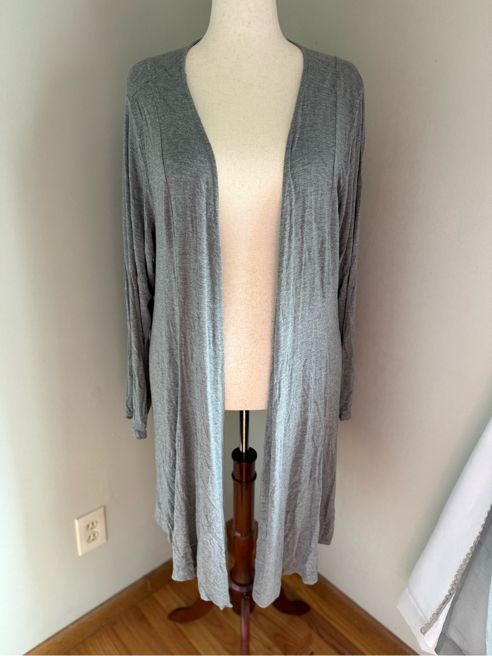 torrid Gray Open-Front Longline Women's Cardigan
